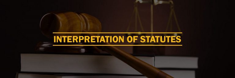 Interpretation of Statutes
