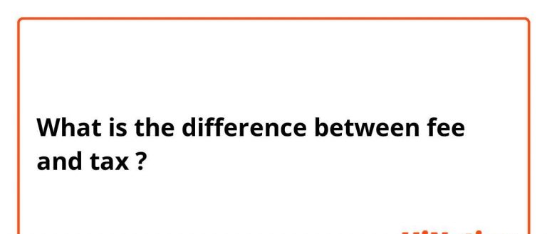 distinction between tax and fee